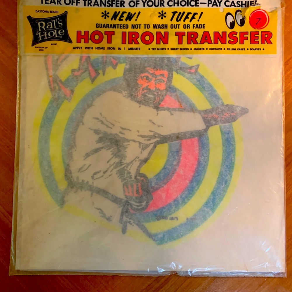 Rats hole Hot iron t shirt transfer